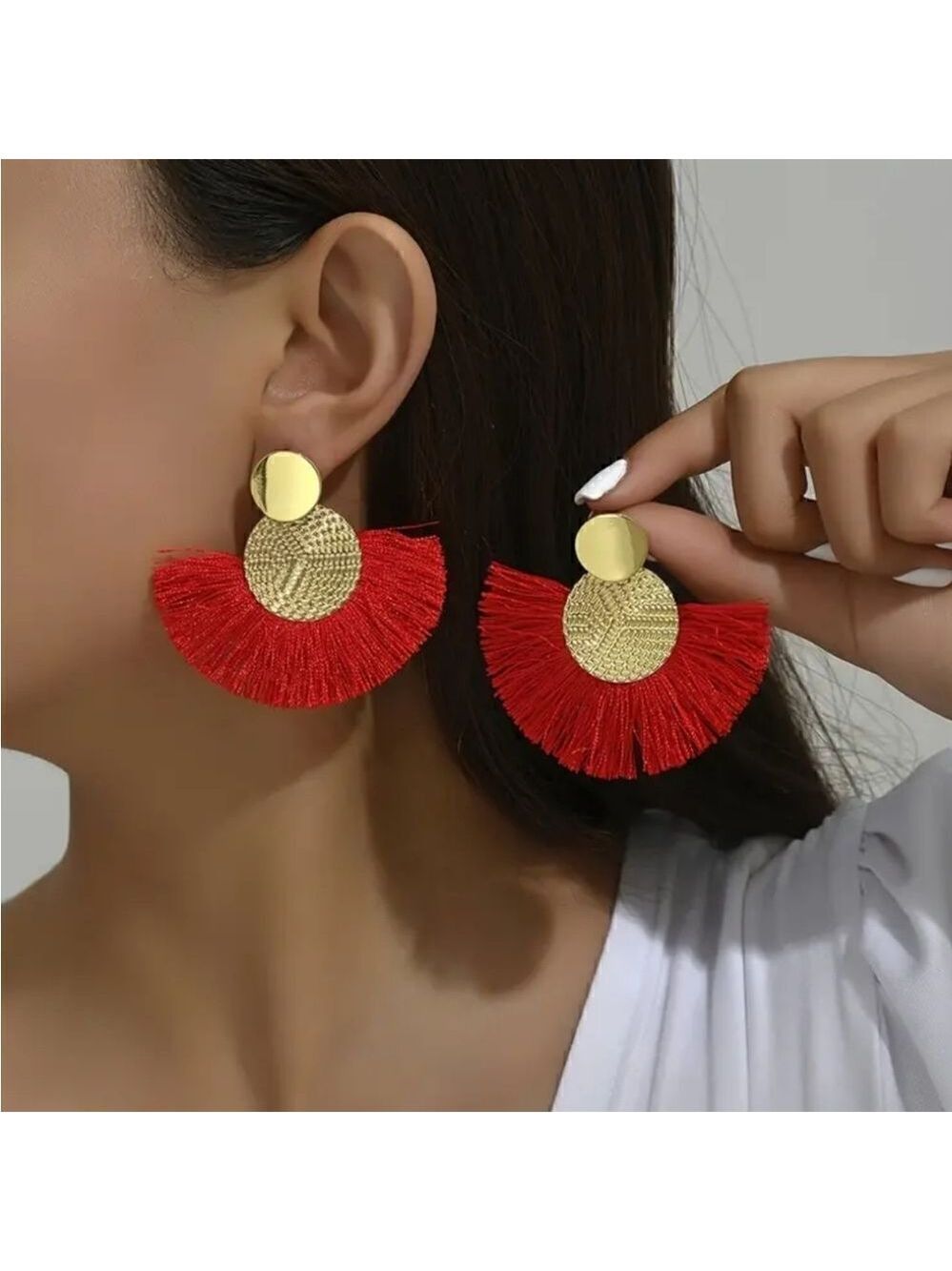 Handmade Colorful Tassel Dangle Earrings